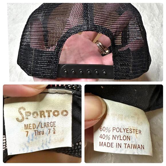 Vintage Sportco Zollner Red Mesh Trucker Hat Snapback Unisex OS - Picture 8 of 8